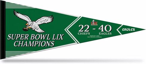 Rico Industries NFL Football Philadelphia Eagles 12" x 30" Felt Wall Décor Pennant - Great for Home/Bed Room/Man Cave Décor in Saudi Arabia
