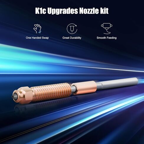 Tungsten Carbide k1c Nozzle, Unicorn Quick-Swap Tungsten Steel K1C 0.4mm Nozzles for Creality K1C Ender 3 V3 Ender 3 V3 Plus 3D Printer Parts Accessories in Saudi Arabia