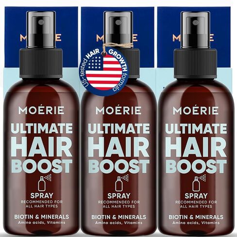 Moerie Ultimate Hair Growth Spray Designed to Strengthen Hair & Stop Hair Loss - 100% Natural Hair Serum for Hair Growth with over 100 Minerals, Vitamins & Amino acids - Fresh Scent - 5.07 Fl. Oz in Saudi Arabia
