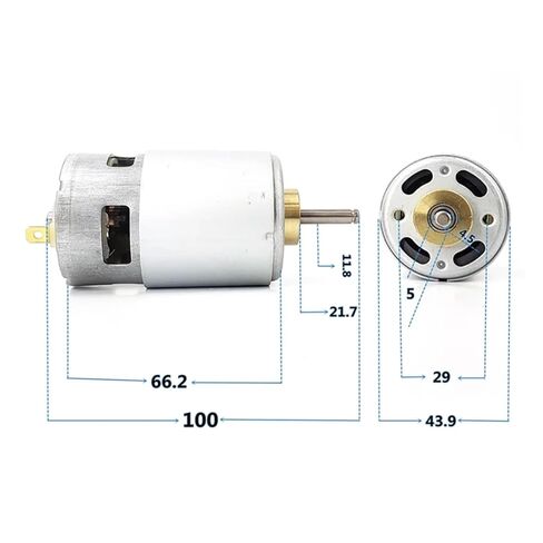 RS-775SH-30905031 موتور تيار مباشر 12 فولت-24 فولت محرك محمل كروي 66 مللي متر × 44 مللي متر محرك كهربائي عالي عزم الدوران in Saudi Arabia
