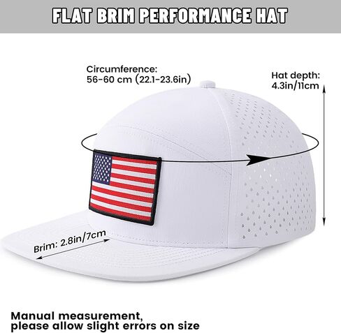 American Flag Baseball Cap, Flat Bill Brim Hat for Men Women, Patriotic Mesh Snapback Hats in Saudi Arabia