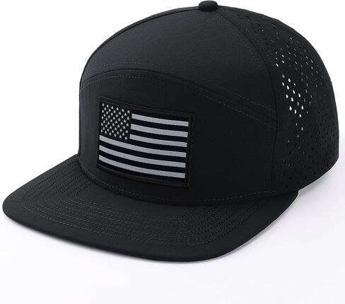 American Flag Baseball Cap, Flat Bill Brim Hat for Men Women, Patriotic Mesh Snapback Hats in Saudi Arabia