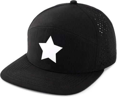 American Flag Baseball Cap, Flat Bill Brim Hat for Men Women, Patriotic Mesh Snapback Hats in Saudi Arabia