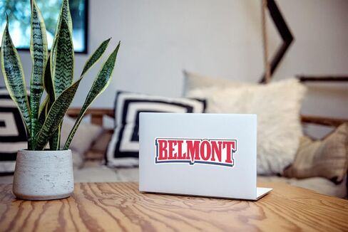 ملصق جامعة بلمونت Bruins Red Wordmark Logo ملصق سيارة مقاوم للماء شديد التحمل للنوافذ وأجهزة الكمبيوتر المحمولة وزجاجات المياه والمبردات in Saudi Arabia