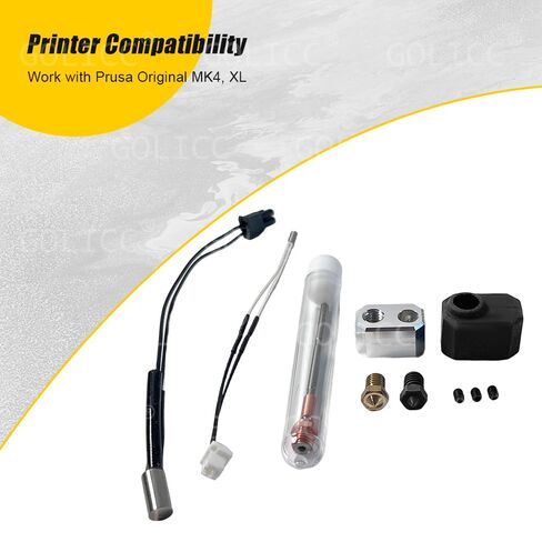 طقم رأس الطباعة Prusa i3 MK4 - مجموعة Nextruder Hotend مع فوهات 0.4 مم، وثرمستور 104NT وسخان 40 وات | استبدال مباشر لـ MK4 وMK3.9 الأصلي | سهل التثبيت in Kuwait