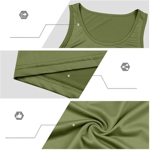 Mens Workout Tank Tops Quick Dry Sleeveless Running Shirts Gym Muscle Bodybuilding Shirts Fitness Swim Beach Shirt in Saudi Arabia