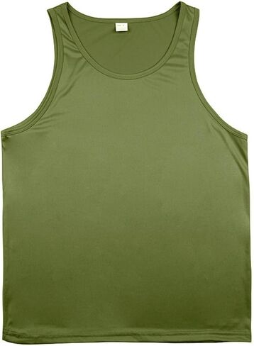 Mens Workout Tank Tops Quick Dry Sleeveless Running Shirts Gym Muscle Bodybuilding Shirts Fitness Swim Beach Shirt in Saudi Arabia