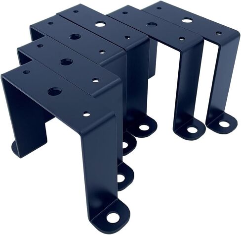 6 PCS 3x3" Square Pipe Tube Strap Clamps,3 inch metal u shaped bracket, steel u clamp bracket for mounting,Powder Coated Black in Saudi Arabia
