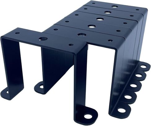 6 PCS 3x3" Square Pipe Tube Strap Clamps,3 inch metal u shaped bracket, steel u clamp bracket for mounting,Powder Coated Black in Saudi Arabia