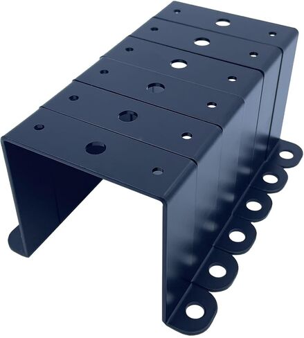 6 PCS 3x3" Square Pipe Tube Strap Clamps,3 inch metal u shaped bracket, steel u clamp bracket for mounting,Powder Coated Black in Saudi Arabia