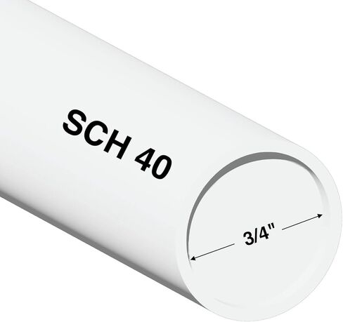 3/4" Schedule 40 PVC Pipe, Custom Cut Lengths, 3/4 INCH Diameter (6 Feet) in Saudi Arabia