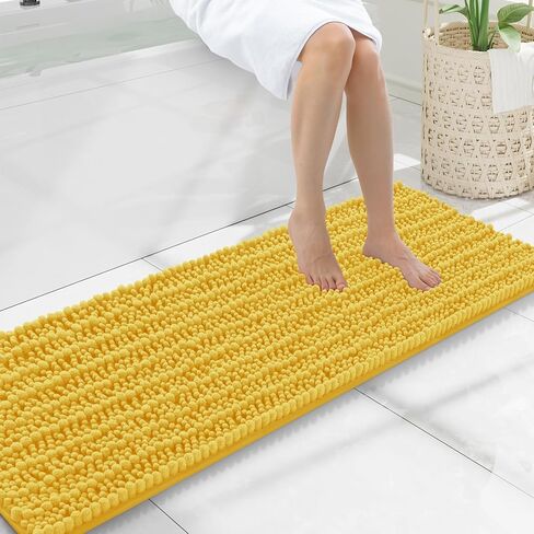 Smiry Bathroom Rugs Mat 30x20, Extra Soft Absorbent Chenille Bath Rugs, Non Slip Rubber Backing Machine Washable Quick Dry Bath Mats for Bathroom Floor, Tub, Shower, Home Decor Accessories, Grey in Saudi Arabia