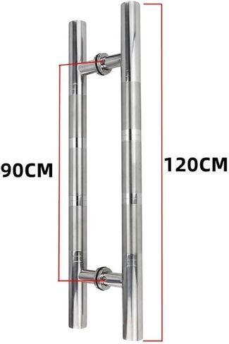 Glass Door Handle 201 Stainless Steel Single Door Push-Pull Door Handle Suitable for Shops/Offices/Hotels 8 Models(120 x 90cm) in Saudi Arabia