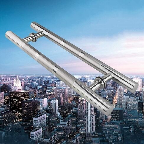 Glass Door Handle 201 Stainless Steel Single Door Push-Pull Door Handle Suitable for Shops/Offices/Hotels 8 Models(120 x 90cm) in Saudi Arabia