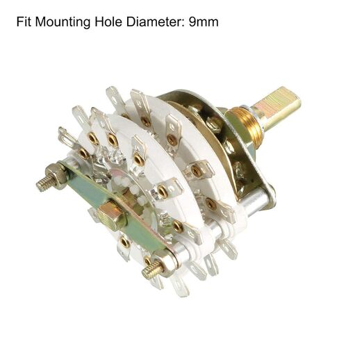 uxcell 2P11T 2 Pole 11 Position Selectable 2 Deck Band Channel Rotary Switch Selector in Saudi Arabia