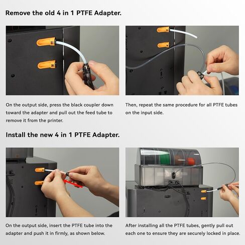 Original Bamboo 4 in 1 PTFE Adapter, Up to 16 Colors Printing, Transparent Shell, Smooth Feeding & Filament Maintenance, Compatible with Bambu Lab H2C/H2D/H2S/P1P/P1S/X1C/A1 Series in Saudi Arabia