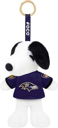 FOCO NCAA unisex-adult Nfl Team Logo Plush Snoopy Peanuts Bag Charm Keychain in Saudi Arabia