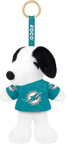 FOCO NCAA unisex-adult Nfl Team Logo Plush Snoopy Peanuts Bag Charm Keychain in Saudi Arabia