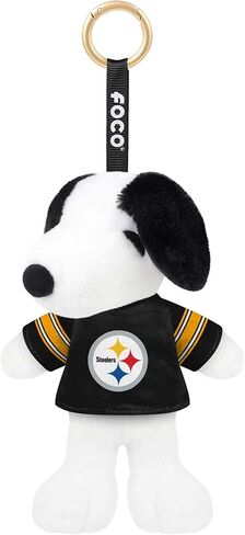 FOCO NCAA unisex-adult Nfl Team Logo Plush Snoopy Peanuts Bag Charm Keychain in Saudi Arabia