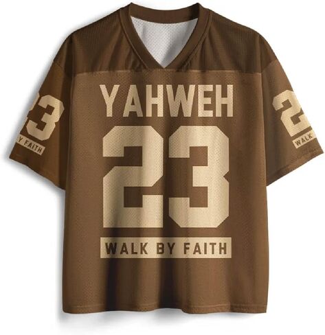 Christian Graphic Tees Oversized T-Shirt Novelty Women Men All-Over Print Mesh Jersey Yahweh in Saudi Arabia