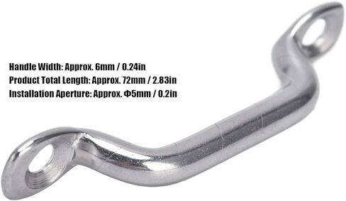 Boat Tie Down, Rust-Proof 316 Stainless Steel, Marine Deck Loop, Heavy-Duty 6mm Handle Width for Secure Boats, Kayaks, Canoes, Fishing Vessels, Rafts, Water Sports, Camping, Outdoo in Saudi Arabia