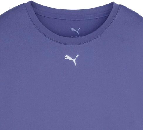 بلوزة رياضية كاجوال للسيدات من PUMA Cloudspun برقبة دائرية وأكمام قصيرة - أزرق in Saudi Arabia