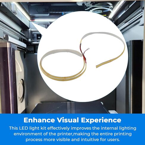 LED Light Kit Upgrade for 3D Printer Compatible with Creality K1/K1Max/K1C/SE Series, White Color & Bright LED Light Bar Kit 24V Flexible Tape for 3D Printer,Plug n Play(K1) in Saudi Arabia