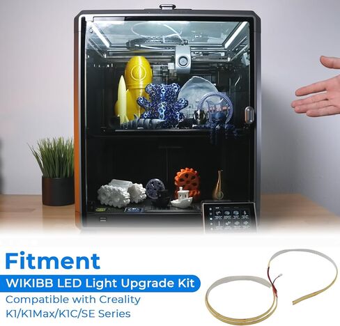 LED Light Kit Upgrade for 3D Printer Compatible with Creality K1/K1Max/K1C/SE Series, White Color & Bright LED Light Bar Kit 24V Flexible Tape for 3D Printer,Plug n Play(K1) in Saudi Arabia