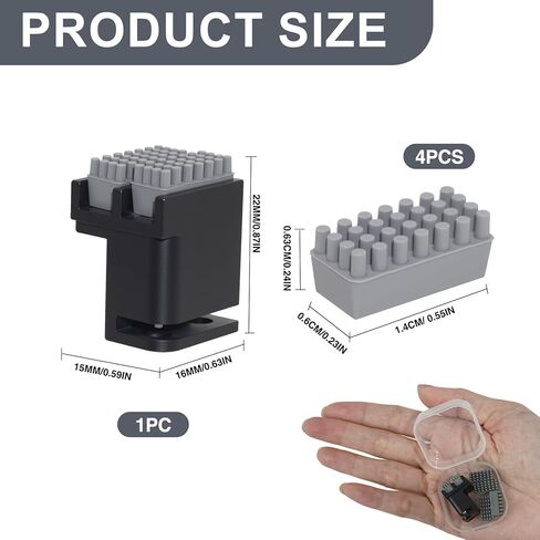 فرشاة فوهة الطابعة ثلاثية الأبعاد، المجموعة متوافقة مع Bambu Lab P1P P1S X1 X1C X1E لصيانة ممسحة الفوهة وإزالة الشعيرات مع 1 ألومنيوم و4 فرش سيليكون in Kuwait