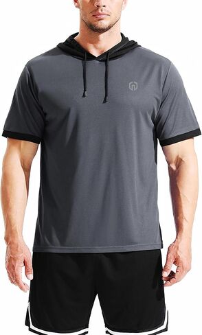 NELEUS Men's Running Shirt Workout Athletic Shirts with Hoodie Pack of 3 in Saudi Arabia