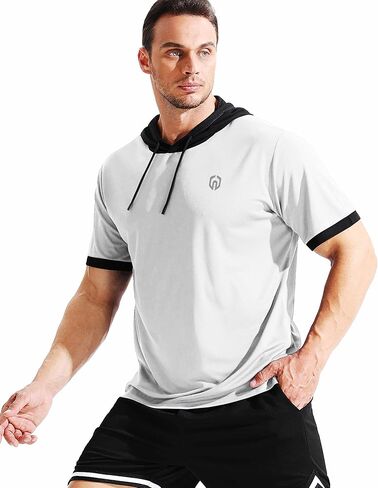 NELEUS Men's Running Shirt Workout Athletic Shirts with Hoodie Pack of 3 in Saudi Arabia