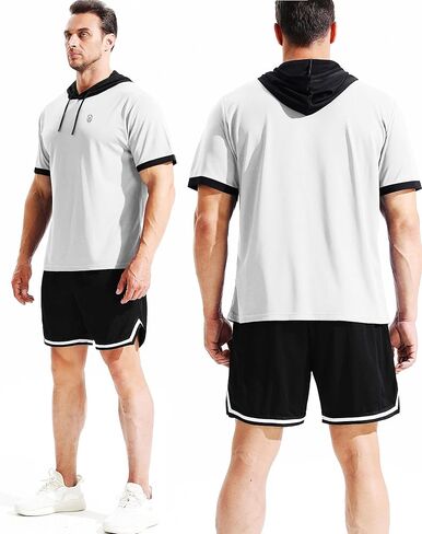 NELEUS Men's Running Shirt Workout Athletic Shirts with Hoodie Pack of 3 in Saudi Arabia