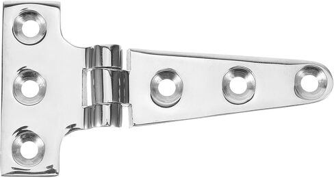 FOMIYES Heavy Duty Stainless Steel T-Hinge 100x54x4.8mm for Barn Doors, Gates, and Wooden Fences with Galvanized Finish, Shed Door Hardware Compatible with Outdoor Storage in Saudi Arabia