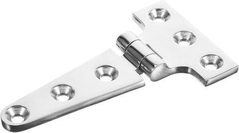 DOITOOL Heavy Duty T-Hinge for Wooden Fences and Gates, 100x54x4.8mm Galvanized Steel T Strap Shed Door Hinge with Stainless Steel Cast Cabinet and Glass Door Hardware for Outdoor Use in Saudi Arabia