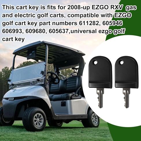 605637 605946 609680 مجموعة مفاتيح الإشعال تناسب موديلات عربة الجولف EZGO 2008-Up EZGO RXV 2 Pack in Kuwait