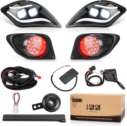 مجموعات إضاءة LED لعربة الجولف لأنظمة Yamaha Drive 2 2017-Up 12V-72V الكهربائية مع المصباح الأمامي وفرامل إشارة الانعطاف وأضواء الذيل الخطرة in Kuwait