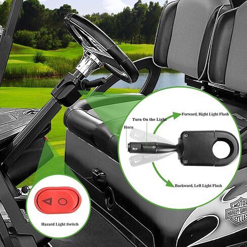 مجموعات إضاءة LED لعربة الجولف لأنظمة Yamaha Drive 2 2017-Up 12V-72V الكهربائية مع المصباح الأمامي وفرامل إشارة الانعطاف وأضواء الذيل الخطرة in Kuwait