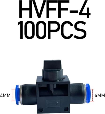 100 قطعة HVFF4 HVFF6 HVFF8 HVFF10 HVFF12 منظم ضغط الأنابيب خنق صمام ضاغط الملحقات تركيب هوائي (HVFF4) in Kuwait