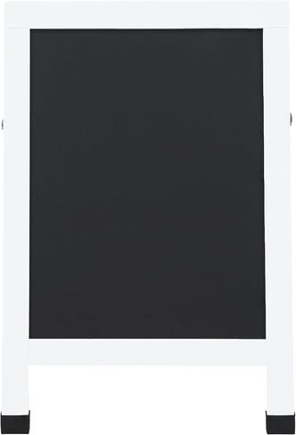Sunnydaze Magnetic A-Frame Chalkboard Sign - Double-Sided Chalk Sandwich Board Sidewalk Sign - 30" x 20" - White - 4-Pack in Saudi Arabia