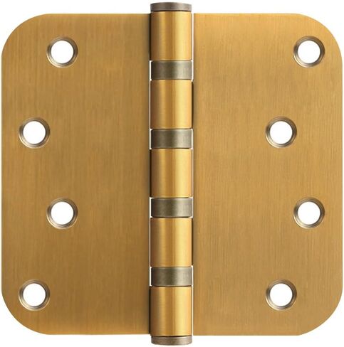VOLUKA 3 Pack 4'' Stainless Steel Ball Bearing Door Hinges, 4in x 4in Heavy-Duty Door Hinges with 5/8 inch Radius Corner for Exterior & Interior Doors (Brass) in Saudi Arabia