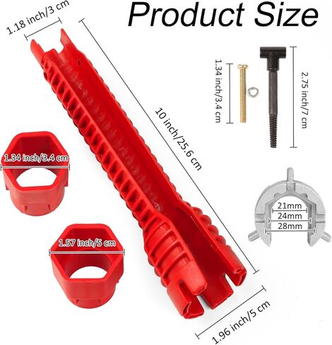 8 in 1 Faucet and Sink Wrench, Multifunctional Wrench Removal Nut Plumbing Tool, Bathroom Kitchen Plumbing Plumber for Tight Spaces Installation and Repairs in Saudi Arabia