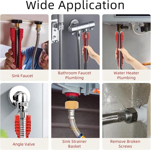 8 in 1 Faucet and Sink Wrench, Multifunctional Wrench Removal Nut Plumbing Tool, Bathroom Kitchen Plumbing Plumber for Tight Spaces Installation and Repairs in Saudi Arabia
