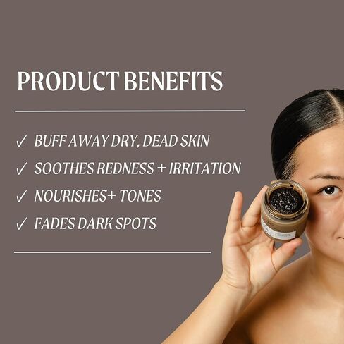 UpCircle Coffee Face Scrub - Citrus Blend For Normal + Dry Skin 3.5oz- Shea Butter, Coconut + Rosehip Oil - Natural, Vegan Face Exfoliator For Soft, Smooth Skin in Kuwait