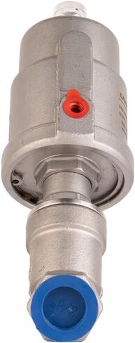 Unox 1/2" (DN15) Stainless Steel Angle Seat Valve Threaded Normally Open Double Acting Pneumatic Valve 3-8 Bars Fast Response Industrial Valve in Kuwait