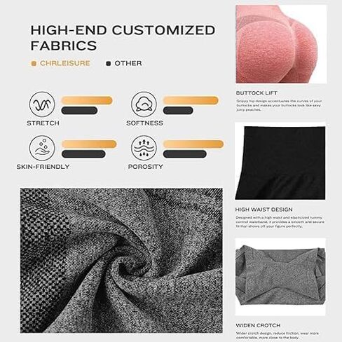1-Pack Gym Clothes for Woman,Fitness Clothing,Scrunch Shorts,Workout Shorts Women for Athletic Running Gym(Grey) in Saudi Arabia
