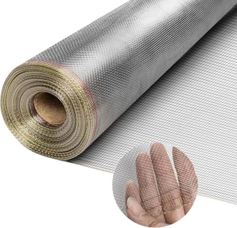 304 Stainless Steel Window Screen Mesh Roll, 39.4" x 98.4 ft Heavy Duty Metal Screen for Window & Door Replacement, Rust Proof, Pet Resistant, Durable Insect Screen for Patio Porch in Kuwait