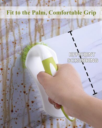 Heavy Duty Scrub Brush with Stiff Bristles - Comfort Grip Cleaning Brush for Tile, Carpet, Sink, Shower - Durable Ergonomic Handle for Floor Tub Scrubbing in Saudi Arabia