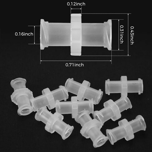 Luer Lock Syringe Connector Adapter, Syringe Fluid Distribution Adapter(White,10 Pcs) in Saudi Arabia