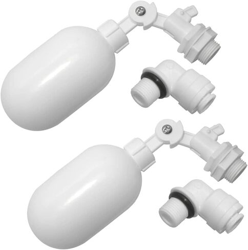 Joywayus 2Pcs Mini Plastic Float Ball Valve with 1/4" Quick Connect Push-In to Connect Tube Fittings, Automatic Water Level Control Switch, Adjustable Water Filter Ballcock Fittings in Saudi Arabia
