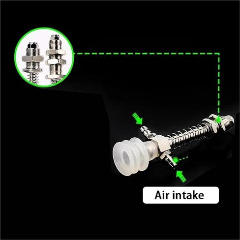 1Pcs Pneumatic Vacuum Suction Cup Manipulator 7mm Mounting Head Accessories Silicone Suction Nozzle Injection Molding Machine Robot(TL-M-L120-7) in Saudi Arabia